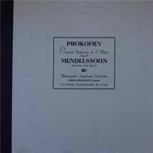 Minneapolis Symphony Orchestra, Dimitri Mitropoulos, Prokofiev / Mendelssohn - Classical Symphony In D Major Op. 25 / Scherzo From Octet, Opus 20 mp3