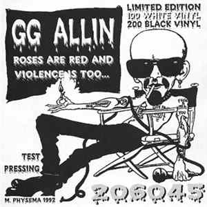 GG Allin - Roses Are Red & Violence Is Too... mp3