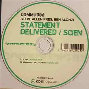 Steve Allen Pres Ben Alonzi - Statement Delivered / Scien mp3