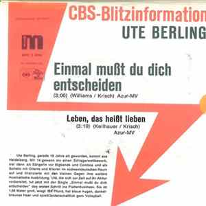 Ute Berling - Einmal Mußt Du Dich Entscheiden mp3