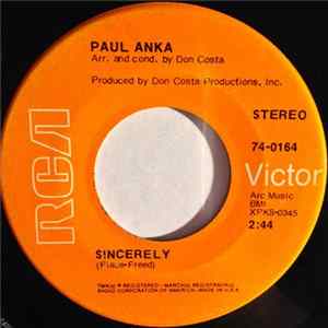 Paul Anka - Sincerely mp3