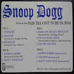 Snoop Dogg - Selections From Paid Tha Cost To Be Da Bo$$ mp3