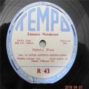 Edmonia Henderson Acc. By Lovie Austin's Serenaders - Hateful Blues / Mama Don't Want A Sweet Man Anymore mp3