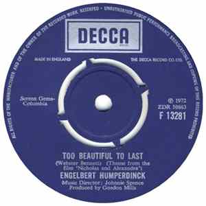 Engelbert Humperdinck - Too Beautiful To Last mp3
