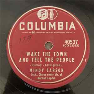 Mindy Carson - Wake The Town And Tell The People / Hold Me Tight mp3