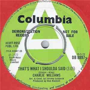 Charlie Williams - That's What I Shoulda Said mp3