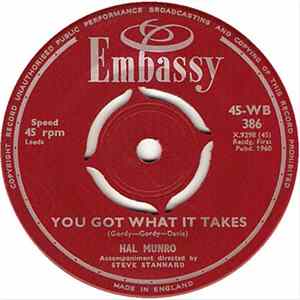 Hal Munro - You Got What It Takes / California Here I Come mp3