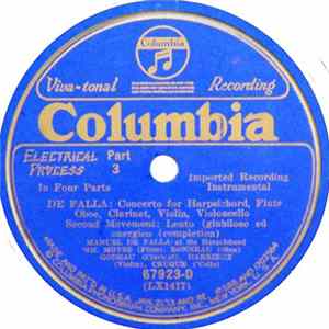 De Falla - Concerto For Harpsichord, Flute, Oboe, Clarinet, Violin, Violoncello Parts 3 & 4 mp3