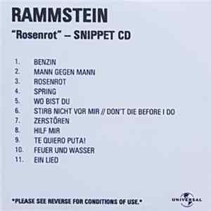 Rammstein - Rosenrot Snippet CD mp3