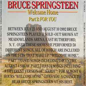 Bruce Springsteen - Welcome Home Part 2: For You mp3