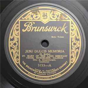 St. Mary Of The Lake Seminary Choir, Mundelein, Illinois - Jesu Dulcis Memoria / O Salutaris mp3